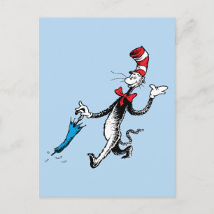 Dr. Seuss Katten i hatten-paraplypromenad Vykort