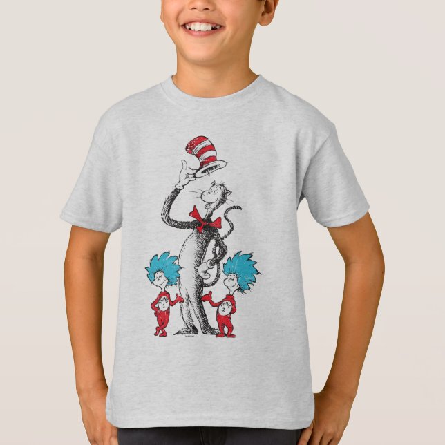 Dr. Seuss | Katten i hatten, Saker 1 & Saker 2 Tee Shirt (Framsida)
