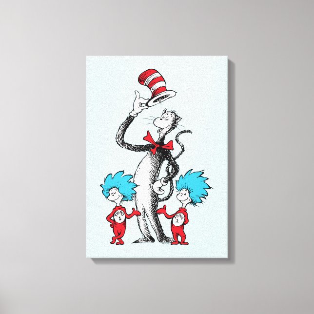 Dr. Seuss | Katten i hatten, Saker Ett & Saker Två Canvastryck (Framsida)
