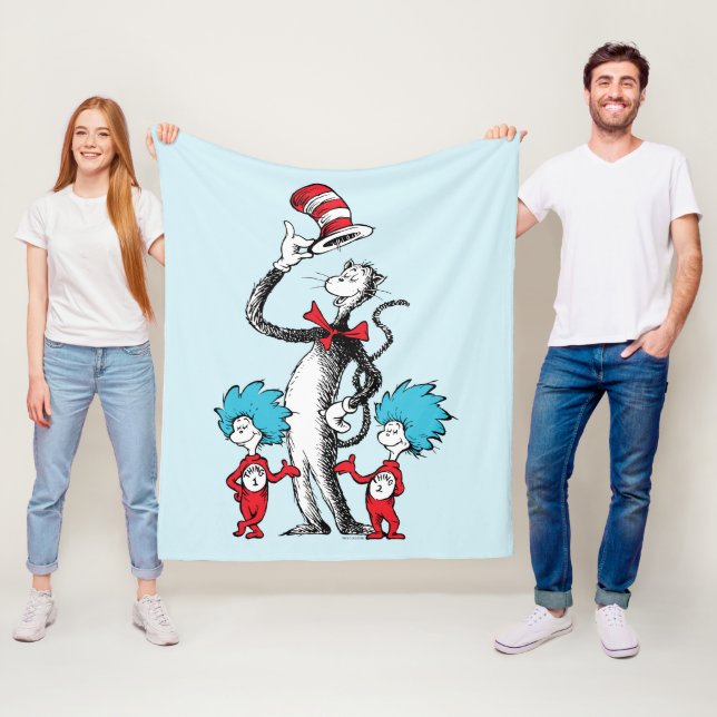 Dr. Seuss | Katten i hatten, Saker Ett & Saker Två Fleecefilt (På plats)