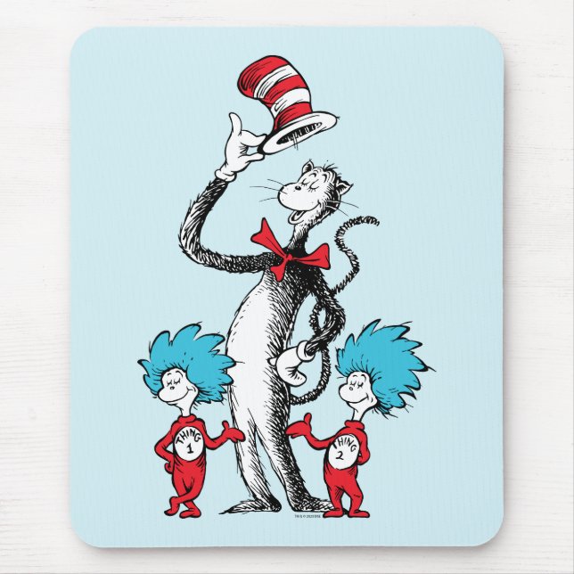 Dr. Seuss | Katten i hatten, Saker Ett & Saker Två Musmatta (Framsidan)
