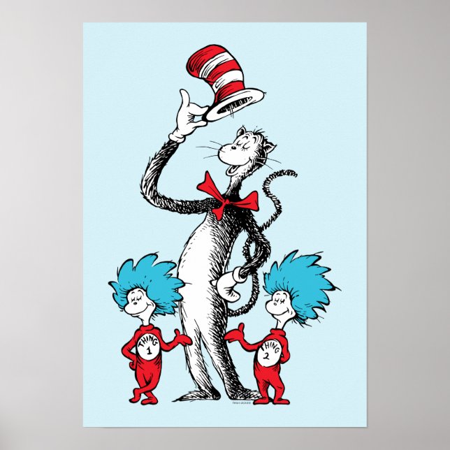 Dr. Seuss | Katten i hatten, Saker Ett & Saker Två Poster (Framsidan)