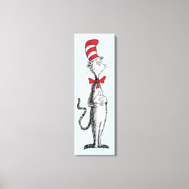Dr. Seuss Katten i hatten står lång och stolt Canvastryck (Framsida)