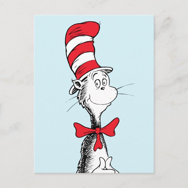 Dr. Seuss Katten i hatten stolt på sig själv Vykort (Framsida)