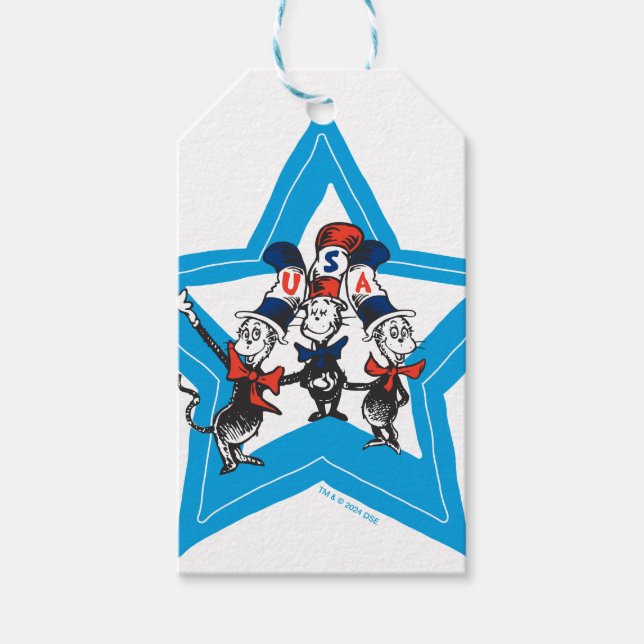 Dr Seuss | Little Cats USA Hats Graphic Presentetikett (Framsidan)