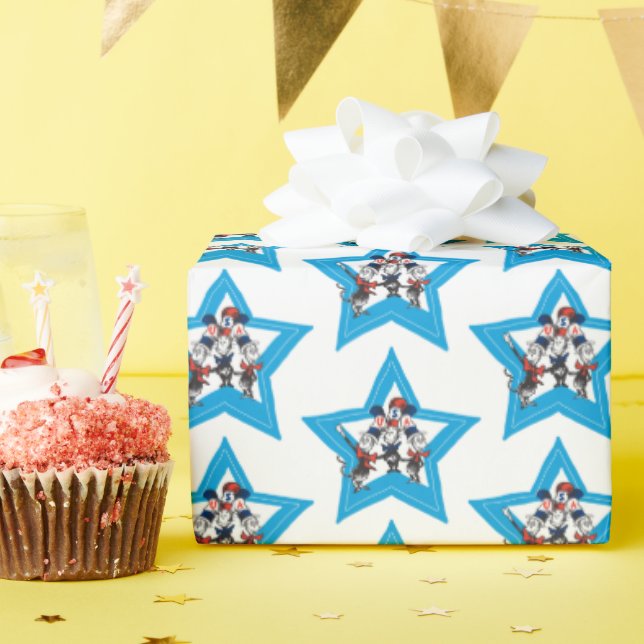 Dr Seuss | Little Cats USA Hats Graphic Presentpapper (Födelsedagsfest)