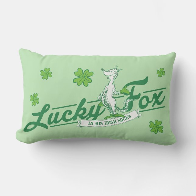 Dr. Seuss | Lucky Fox I Hans Irländska Sockor Lumbarkudde (Framsida)