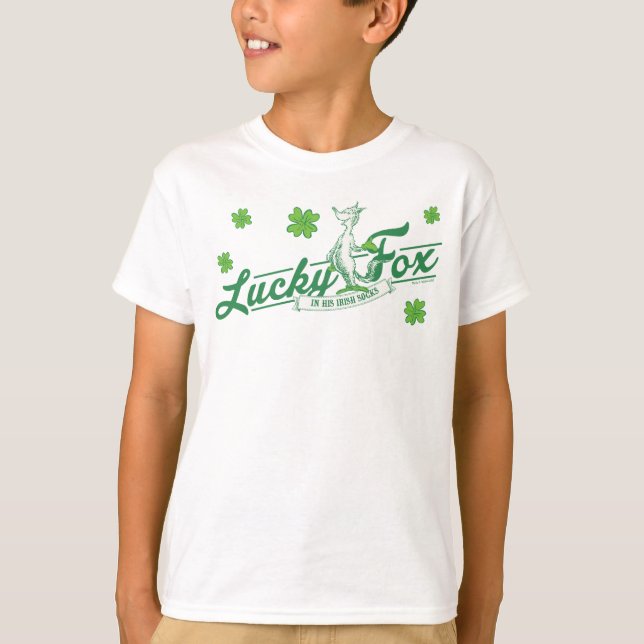 Dr. Seuss | Lucky Fox i sina irländska strumpor T Shirt (Framsida)