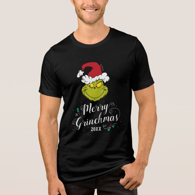 Dr Seuss | Merry Grinchmas T Shirt (Framsida)