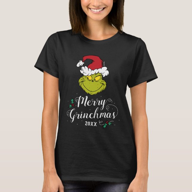 Dr Seuss | Merry Grinchmas T Shirt (Framsida)