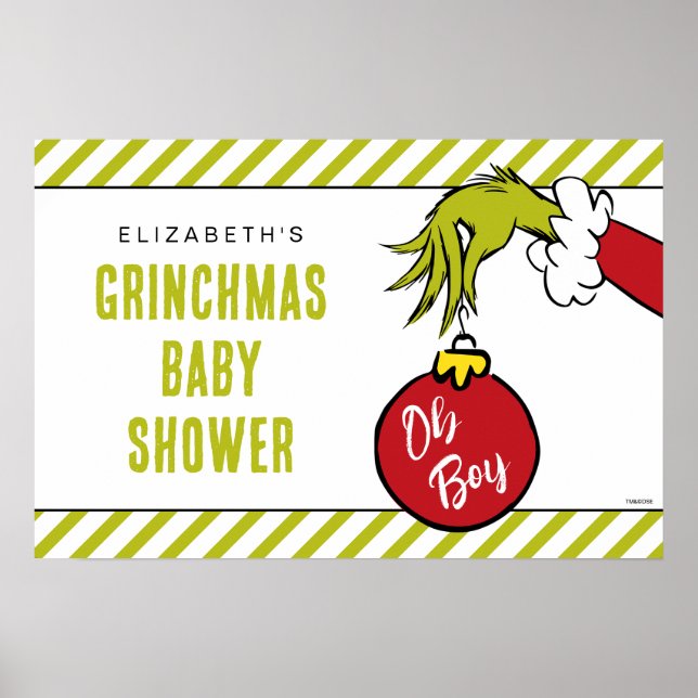 Dr Seuss | Oh Boy Grinch Baby Shower Poster (Framsidan)