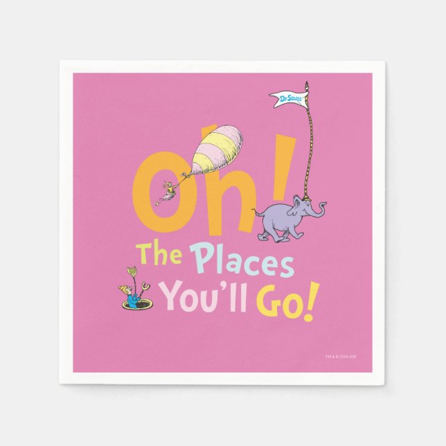 Dr. Seuss | Oh! Platsernas parad Pappersservett (Framsidan)