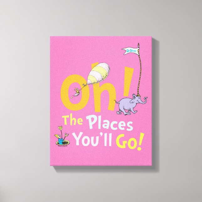 Dr. Seuss | Oh! The Places-paraden Canvastryck (Framsida)