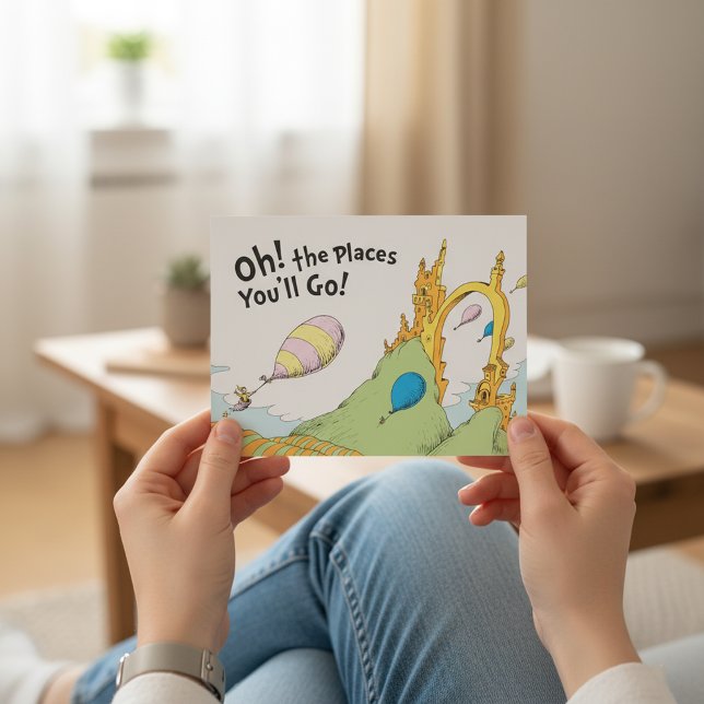Dr. Seuss | Oh, The Places You'll Go! Vykort (Skapare uppladdad)