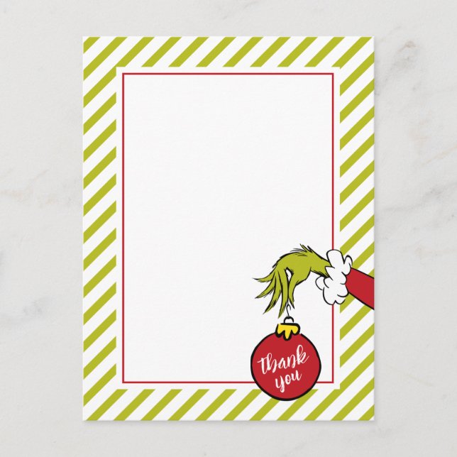 Dr. Seuss | Oj pojke Grinch Baby Shower Tackkort Vykort (Framsida)