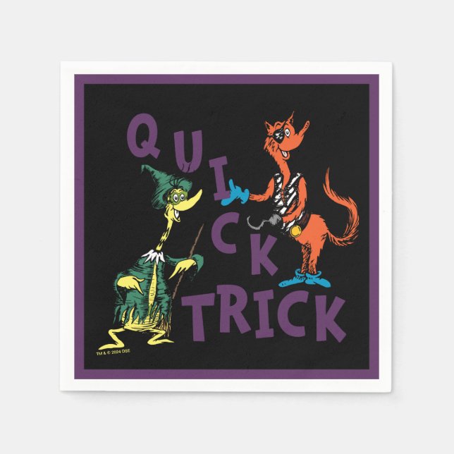 Dr Seuss | Quick Trick Halloween-grafik Pappersservett (Framsidan)