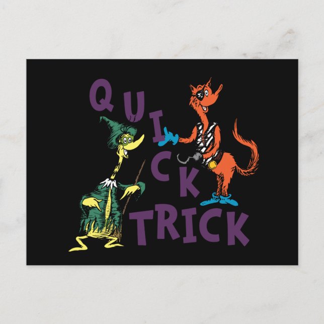 Dr Seuss | Quick Trick Halloween-grafik Vykort (Framsida)