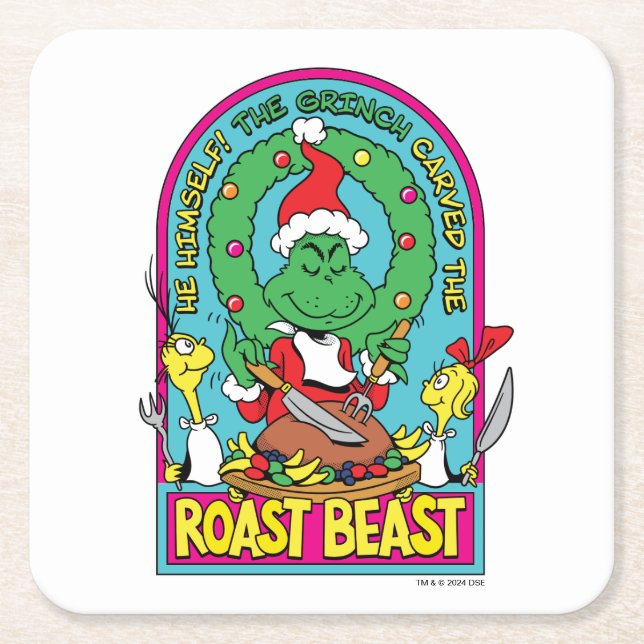 Dr. Seuss | Roast Beast Grafik Underlägg Papper Kvadrat (Framsidan)