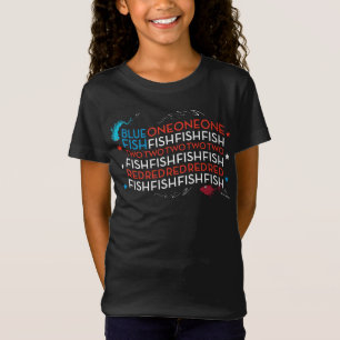 Dr. Seuss Röd Fisk Blå Fisk USA Flagga Grafik T Shirt