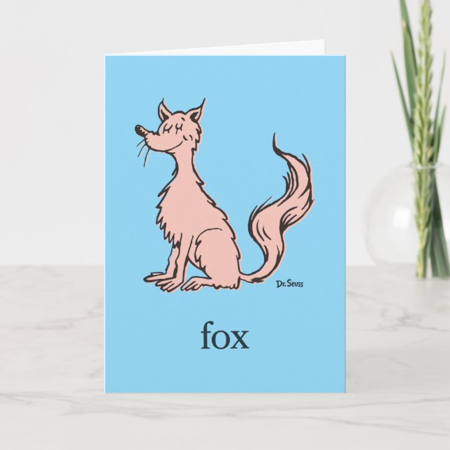 Dr. Seuss | Rosa Räv Kort (Framsida)