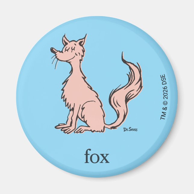 Dr. Seuss | Rosa Räv Magnet (Framsidan)