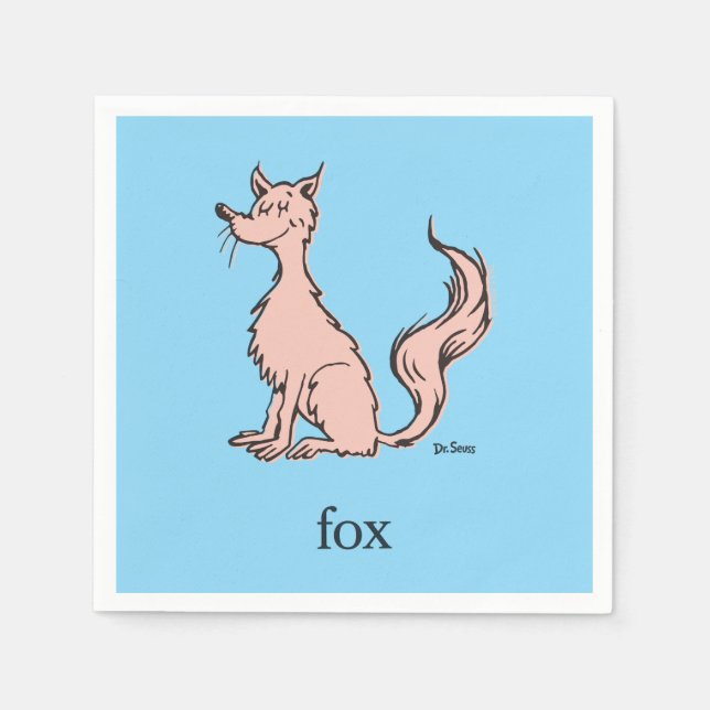 Dr. Seuss | Rosa Räv Pappersservett (Framsidan)