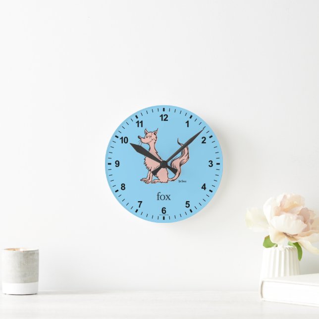 Dr. Seuss | Rosa Räv Rund Klocka (Hem)