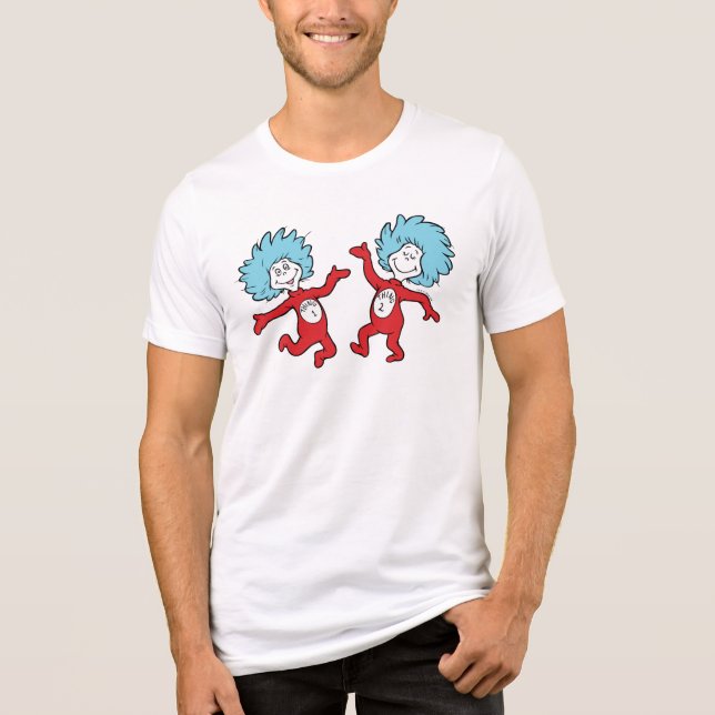 Dr. Seuss Sak 1 och Sak 2 Karaktär T Shirt (Framsida)