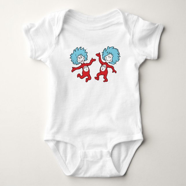 Dr. Seuss Sak 1 och Sak 2 Karaktär T Shirt (Framsida)
