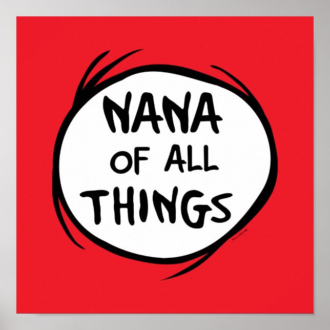 Dr. Seuss | Sak 1 Sak 2 - Nana av alla Ting Poster (Framsidan)