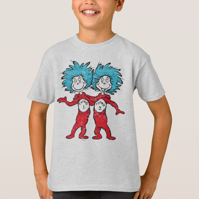 Dr Seuss| Sak 1, Sak 2 Sitta Tee Shirt (Framsida)