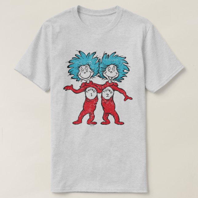 Dr. Seuss | Sak 1, Sak 2 Sittande T Shirt (Design framsida)
