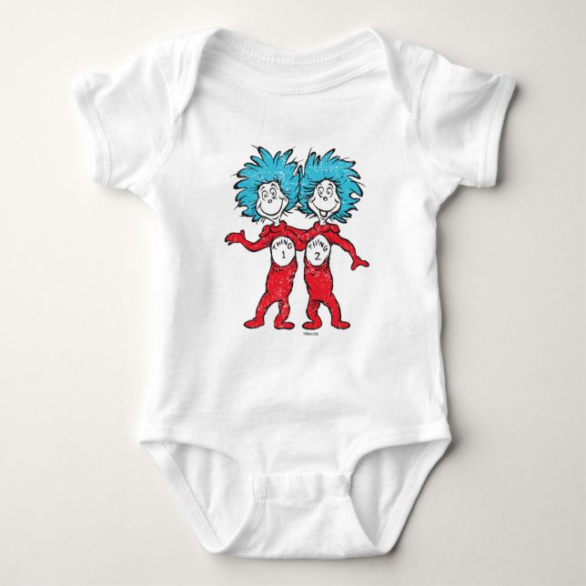 Dr. Seuss | Sak 1, Sak 2 Sittande T Shirt (Framsida)