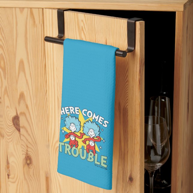 Dr. Seuss | Sak ett Sak två Här kommer problem Kökshandduk (Thirds Fold)