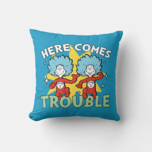Dr. Seuss   Sak ett Sak två Här kommer problem Kudde