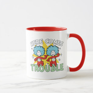 Dr. Seuss Sak ett Sak två Här kommer problem Mugg