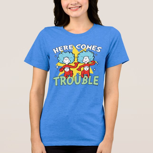 Dr. Seuss | Sak ett Sak två Här kommer problem T Shirt (Framsida)