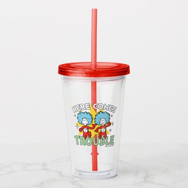 Dr. Seuss | Sak ett Sak två Här kommer problem Take Away Mugg (Framsida)