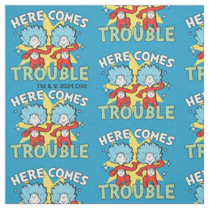 Dr. Seuss Sak Ett Sak Två Här Kommer Trubbel Tyg