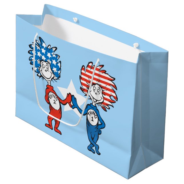 Dr. Seuss | Sak Ett Sak Två Patriotisk Grafik (Framsidan Vinklad)