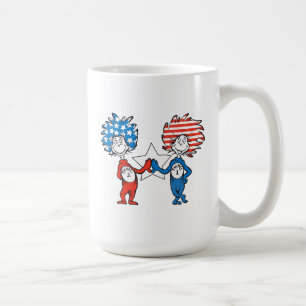 Dr. Seuss Sak Ett Sak Två Patriotisk Grafik Kaffemugg