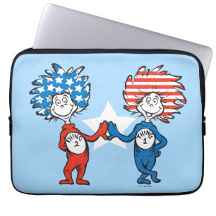 Dr. Seuss Sak ett Sak två Patriotisk Grafik Laptop Fodral