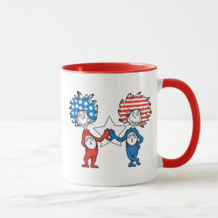 Dr. Seuss   Sak Ett Sak Två Patriotisk Grafik Mugg