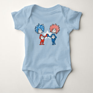 Dr. Seuss Sak Ett Sak Två Patriotisk Grafik T Shirt