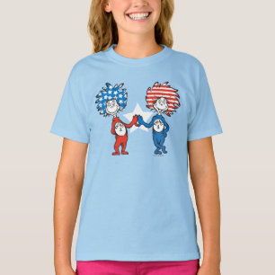 Dr. Seuss Sak Ett Sak Två Patriotisk Grafik T Shirt