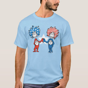 Dr. Seuss   Sak Ett Sak Två Patriotisk Grafik T Shirt