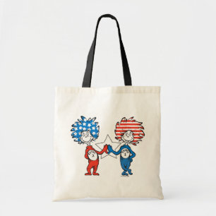 Dr. Seuss Sak Ett Sak Två Patriotisk Grafik Tygkasse