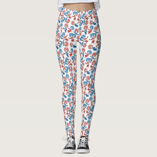Dr. Seuss Sak Ett Sak Två USA-flaggmönster Leggings
