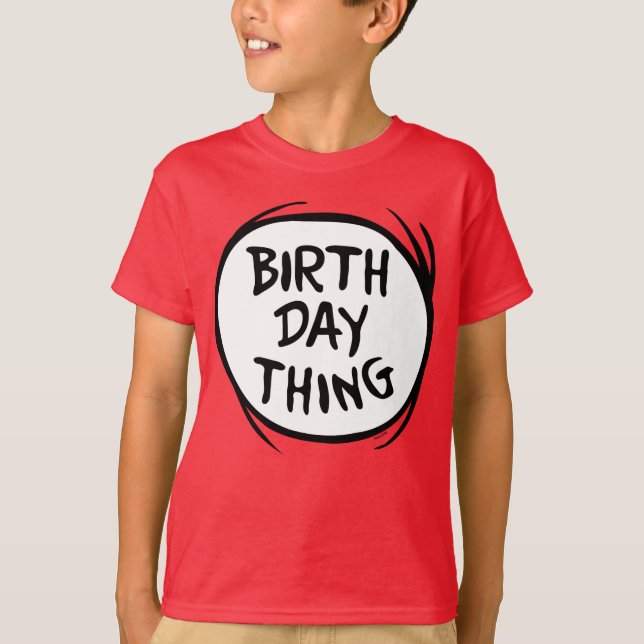 Dr. Seuss Sak One Sak 2 - Birthday Sak T Shirt (Framsida)