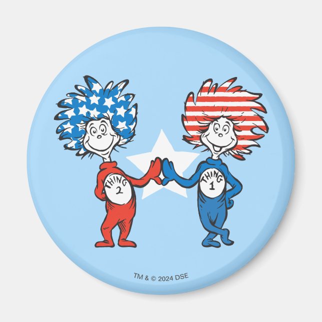 Dr Seuss | Sak One Sak 2 Patriotic Graphic Magnet (Framsidan)